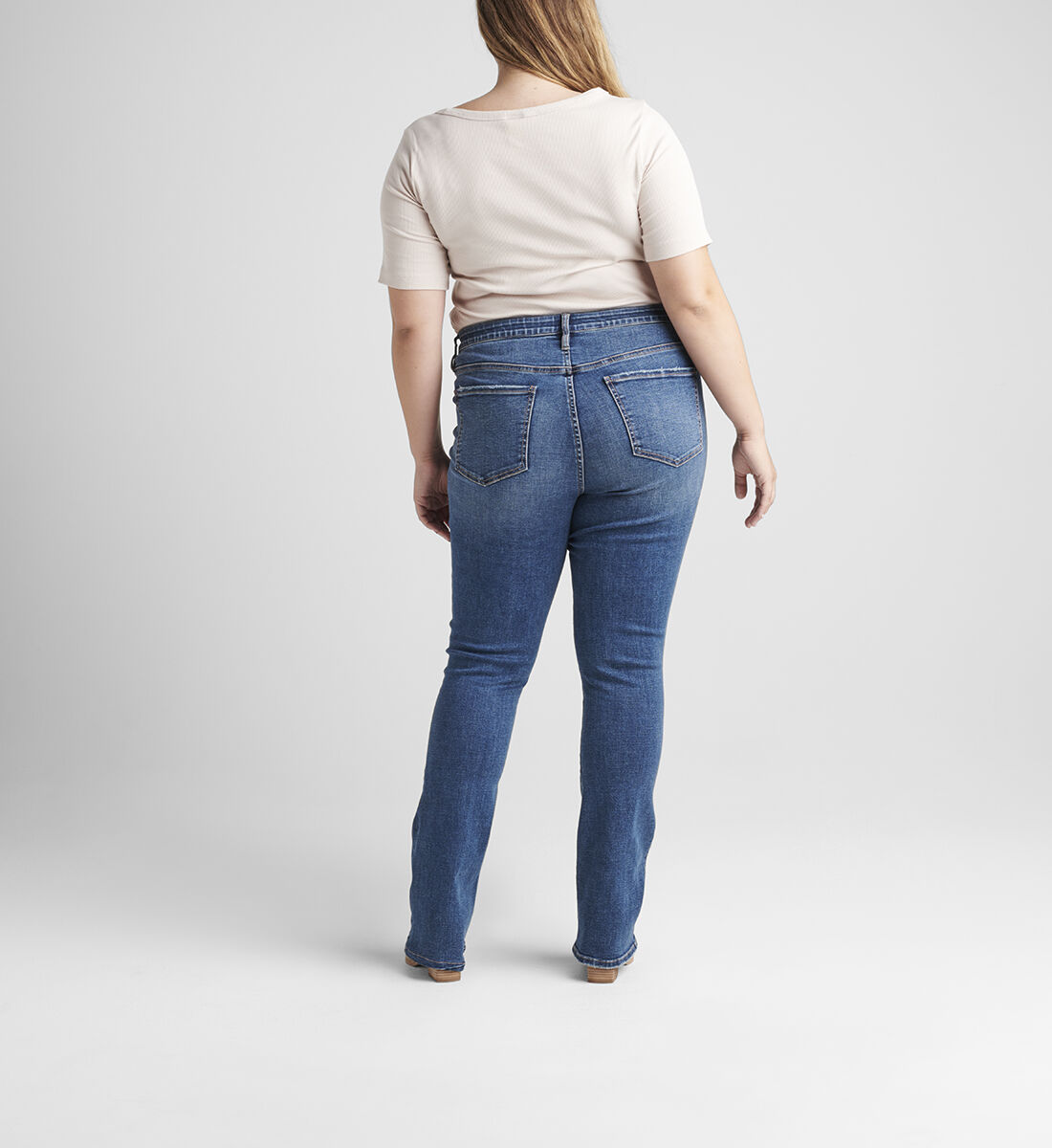 Eloise Mid Rise Bootcut Jeans Plus Size Back