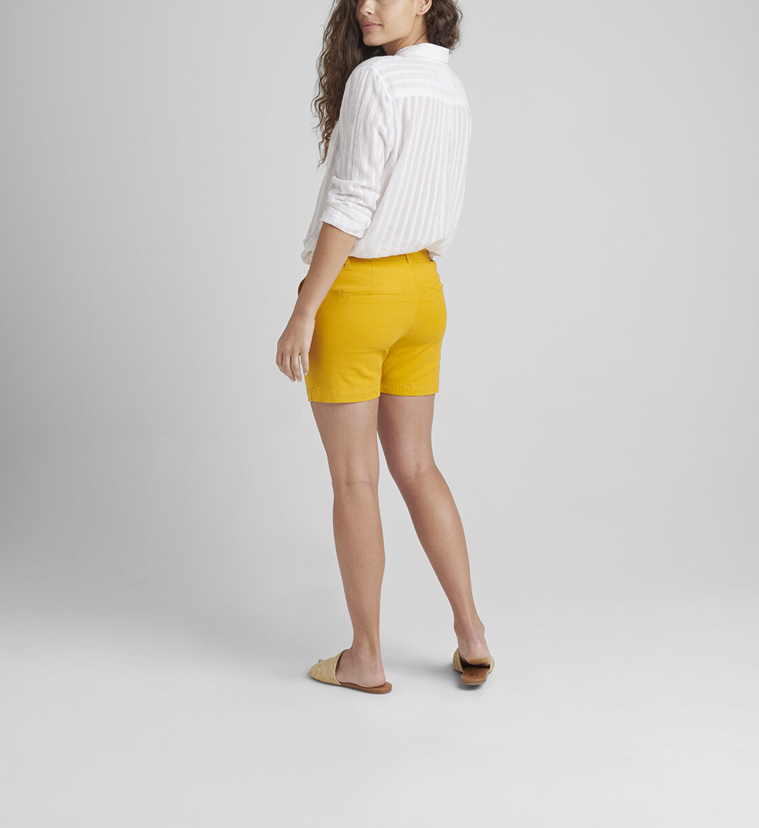 Maddie Mid Rise 5-inch Pull-On Short,Mustard Back