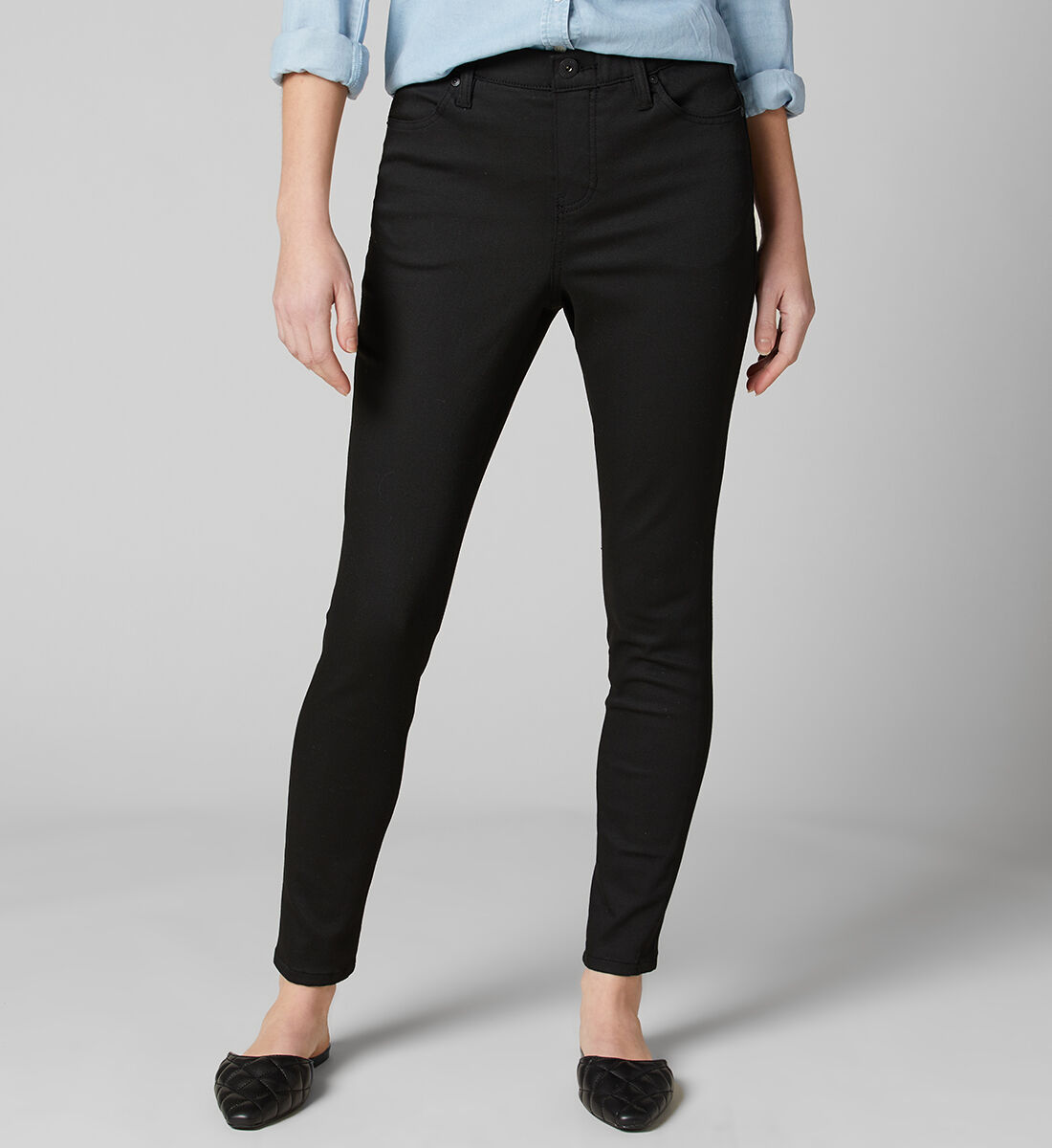 Valentina High Rise Skinny Pull-On Jeans Side