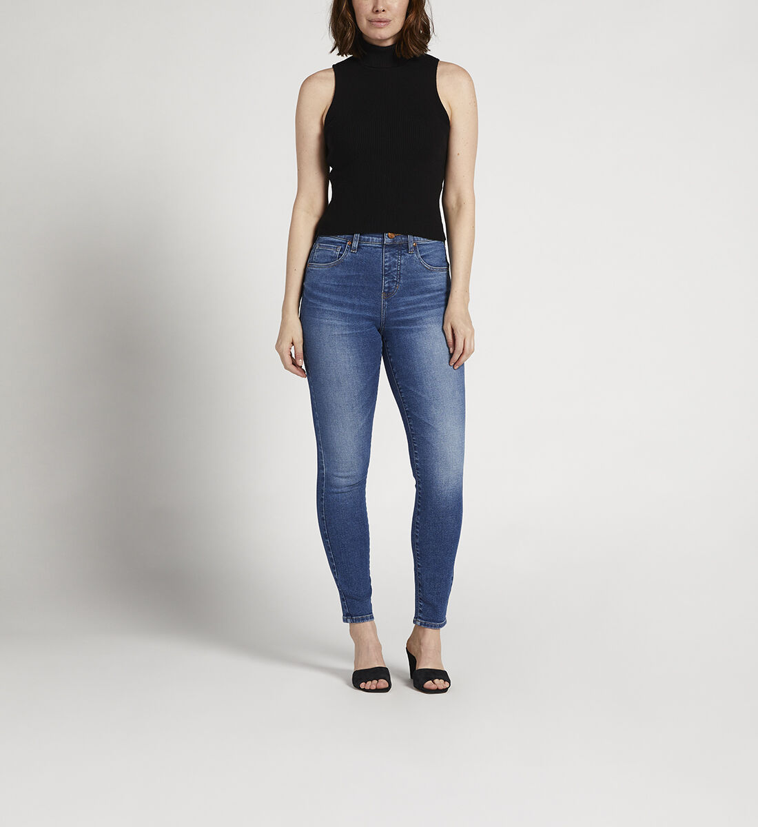 Valentina High Rise Skinny Jeans Petite Front