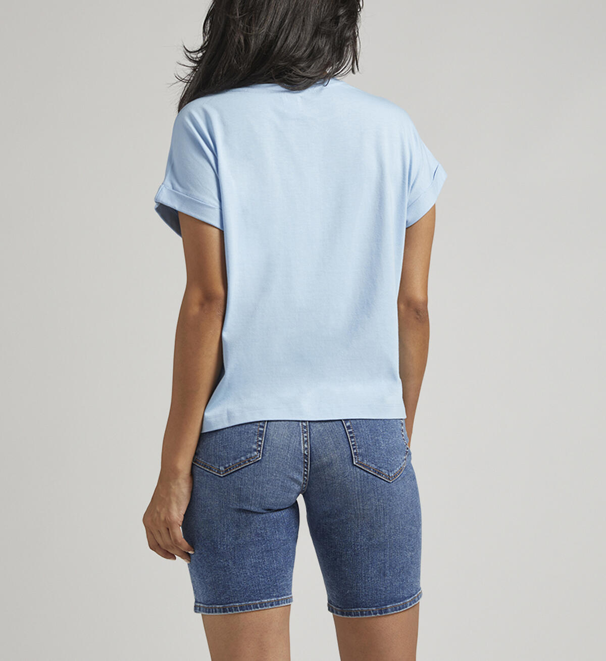 Drapey Luxe Tee, Blue, hi-res image number 1