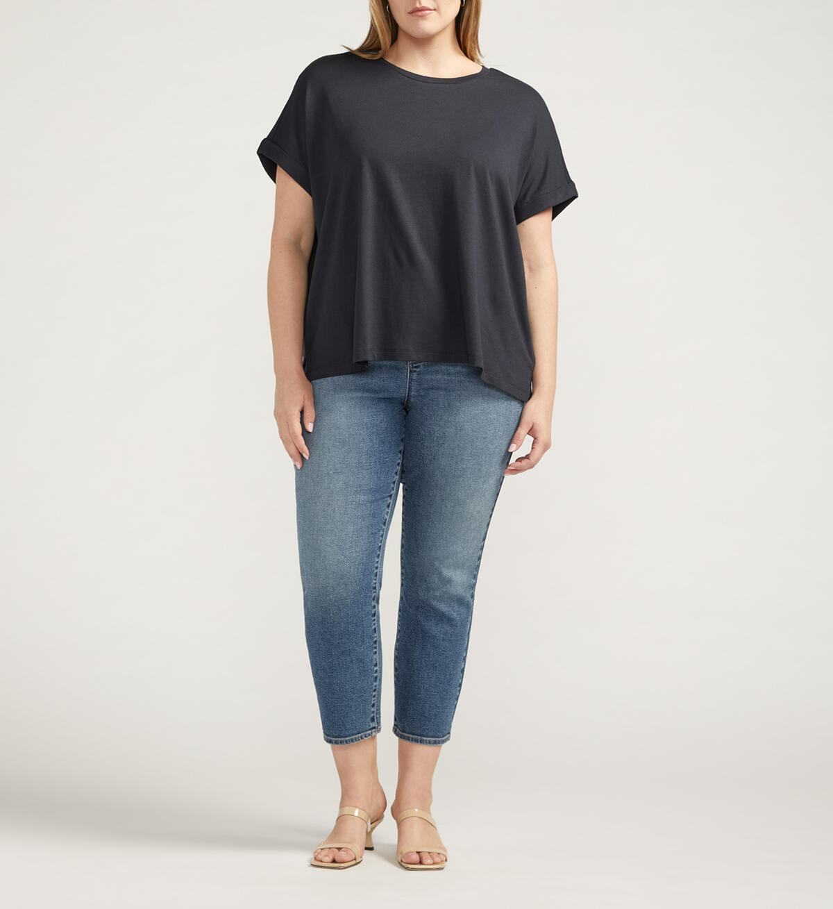 Drapey Luxe Tee Plus Size, , hi-res image number 0