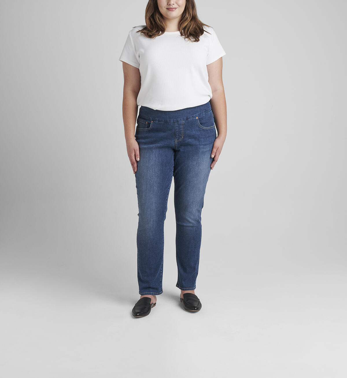 Nora Mid Rise Skinny Pull-On Jeans Plus Size, , hi-res image number 0