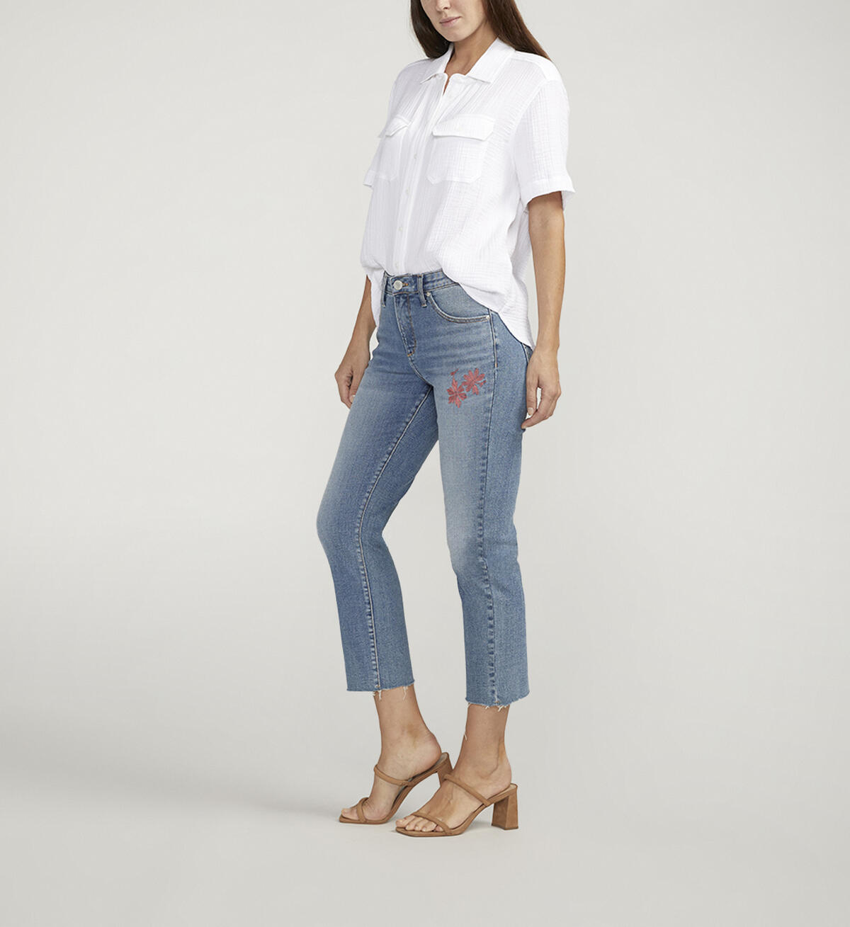 Ruby Mid Rise Straight Cropped Jeans, Olympus Blue, hi-res image number 2
