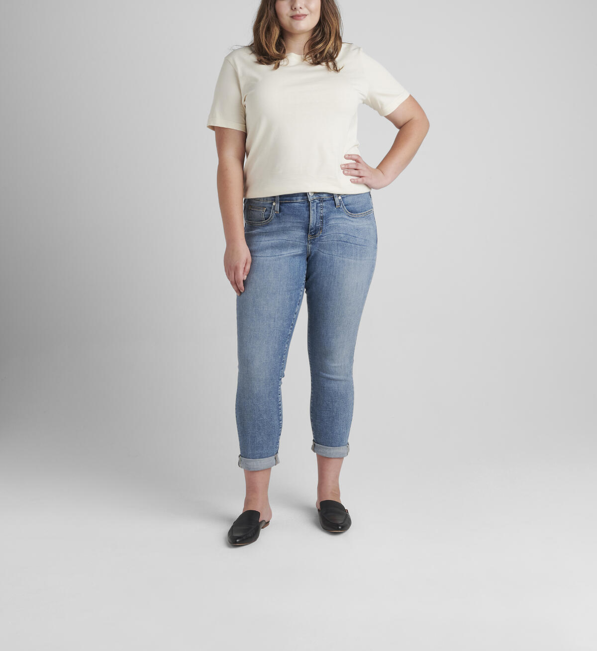 Carter Mid Rise Girlfriend Jeans Plus Size, , hi-res image number 0