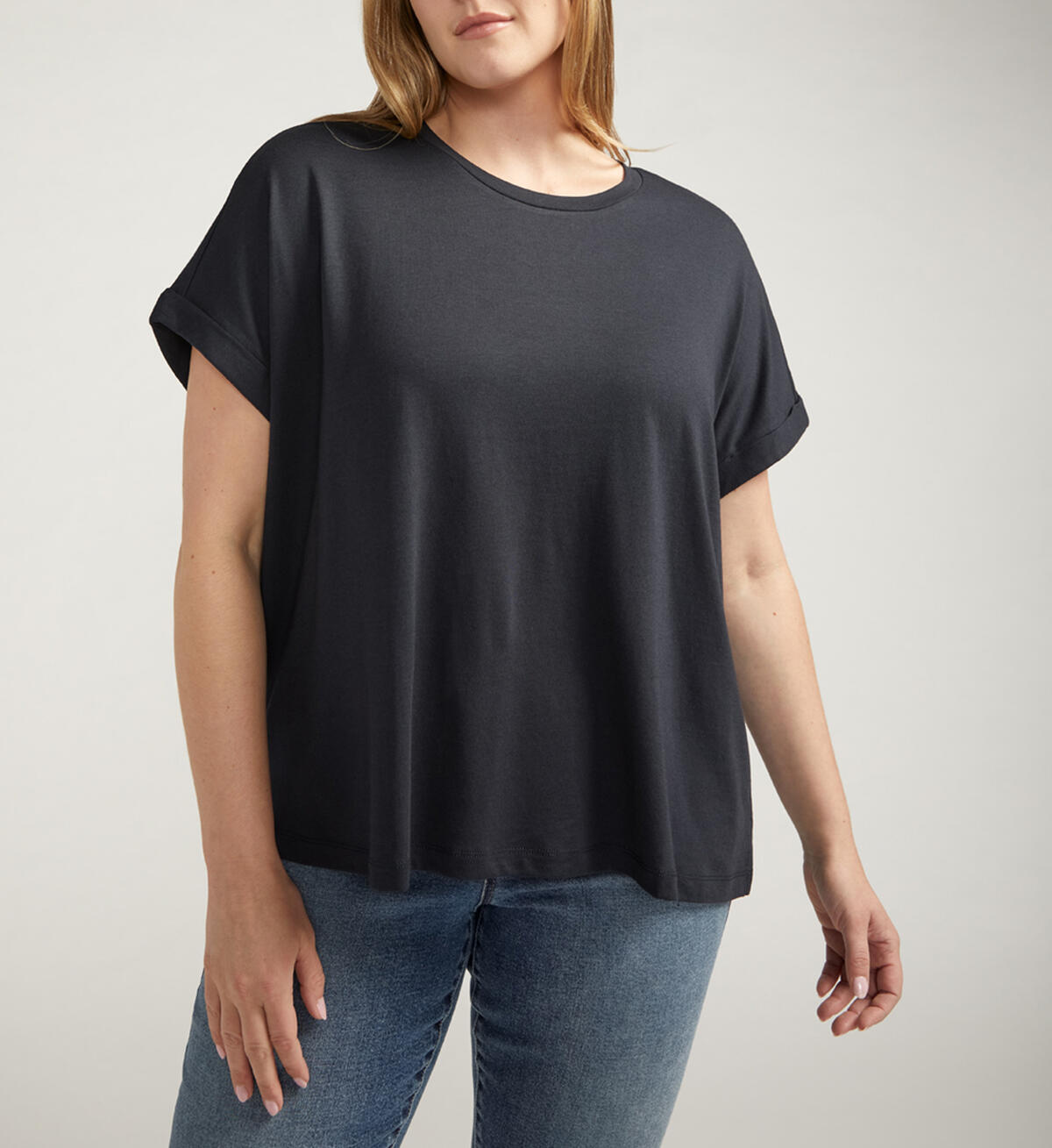 Drapey Luxe Tee Plus Size, , hi-res image number 2