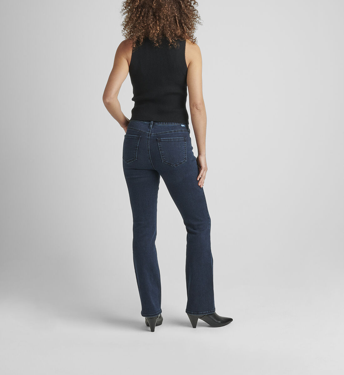 Eloise Mid Rise Bootcut Jeans Petite Back