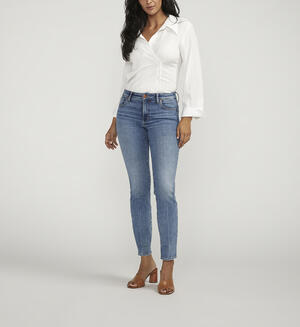 Forever Stretch Mid Rise Straight Leg Jeans