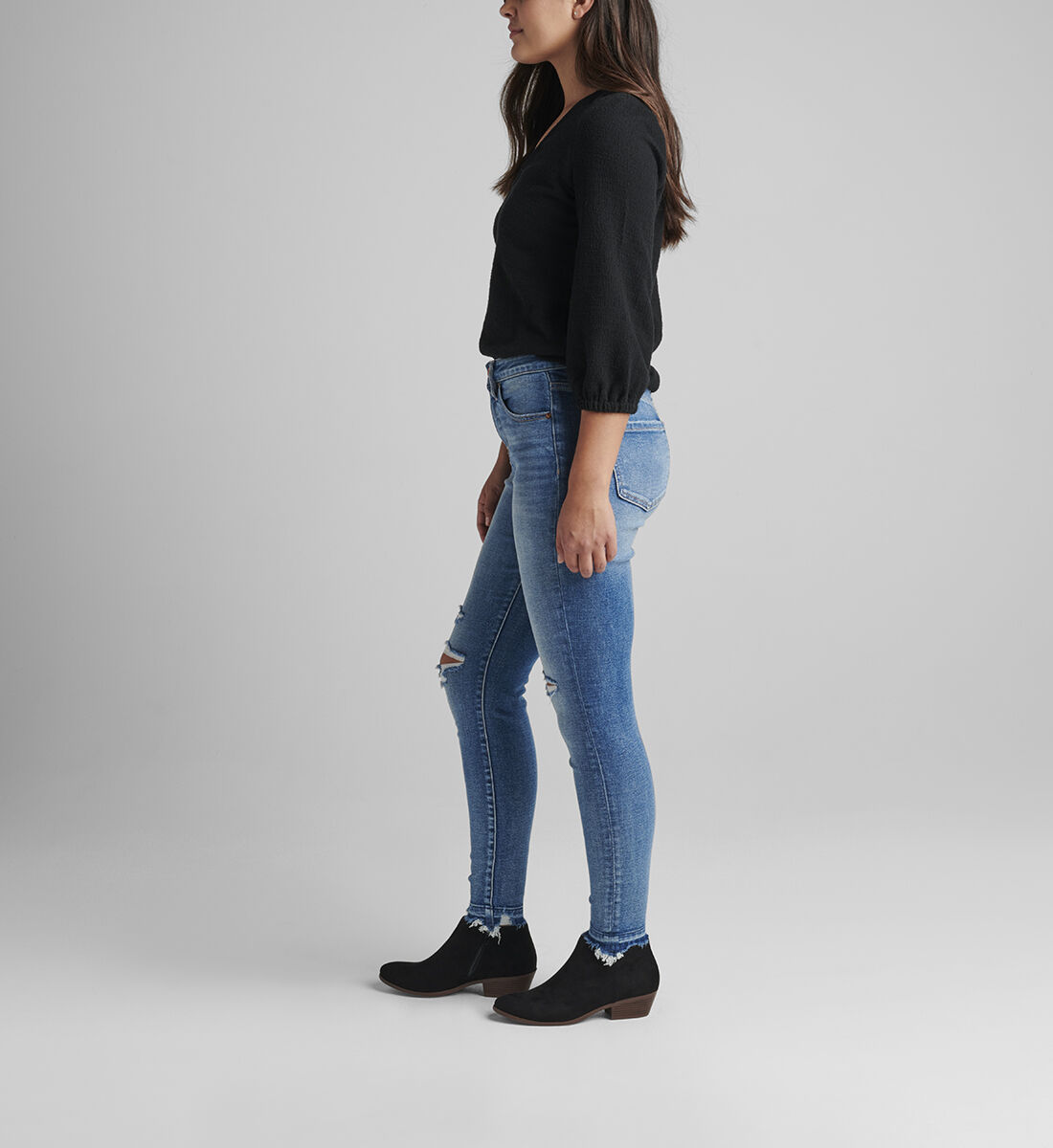 Viola High Rise Skinny Jeans Side