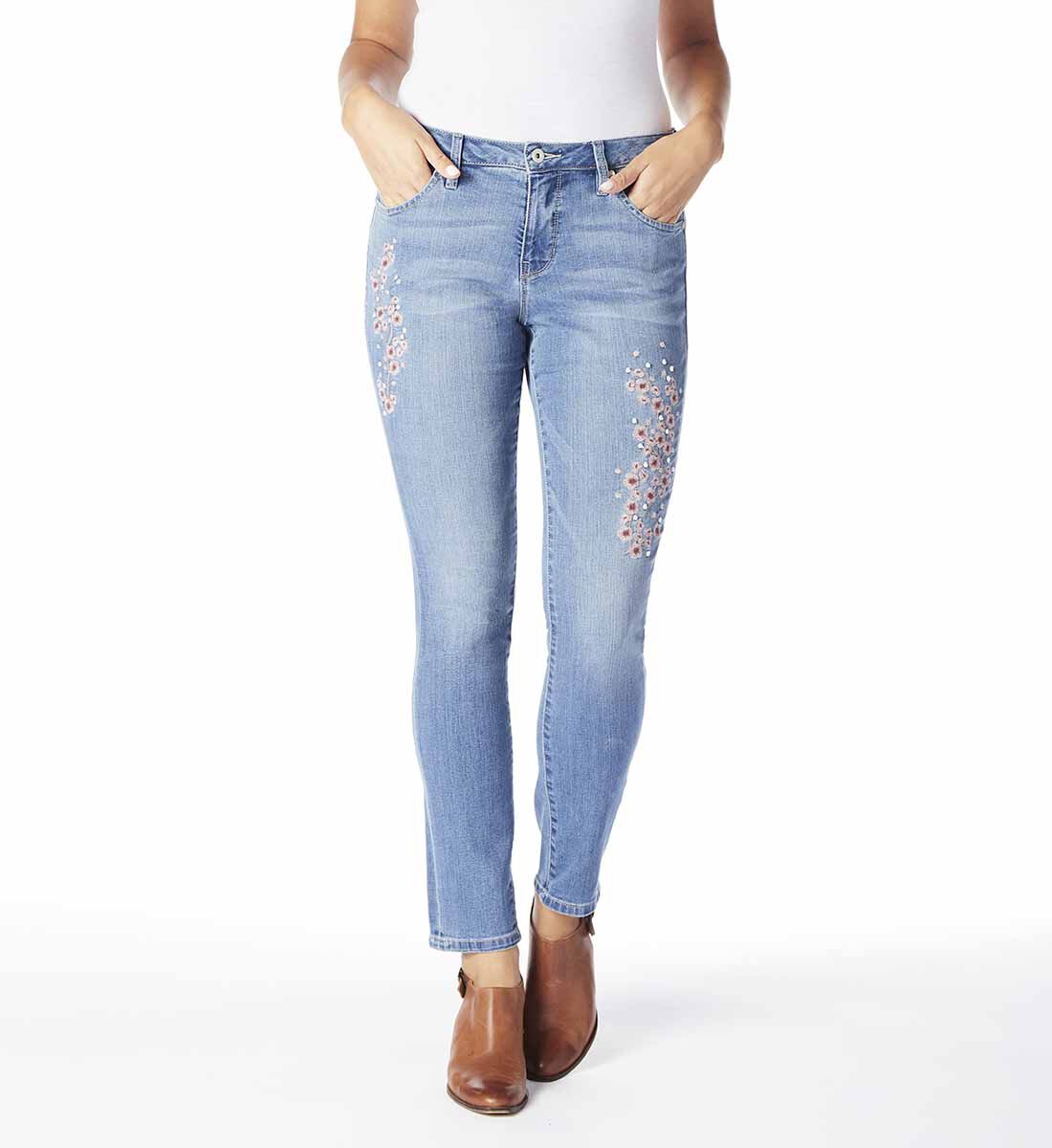 Jag Jeans Womens Sheridan Skinny Jean with Embroidery 