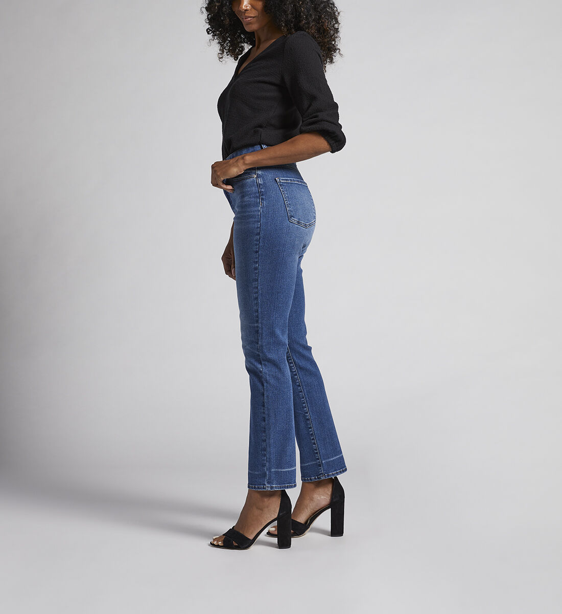 Stella 30-Inch High Rise Straight Leg Jeans Side