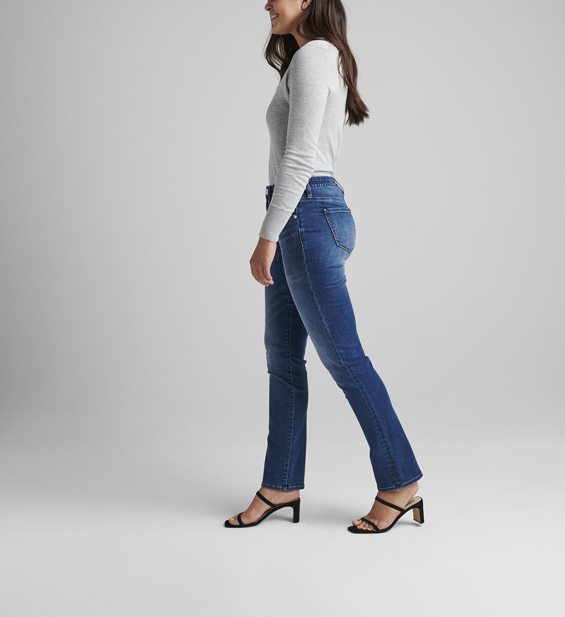 Ruby Mid Rise Straight Leg Jeans Petite Side