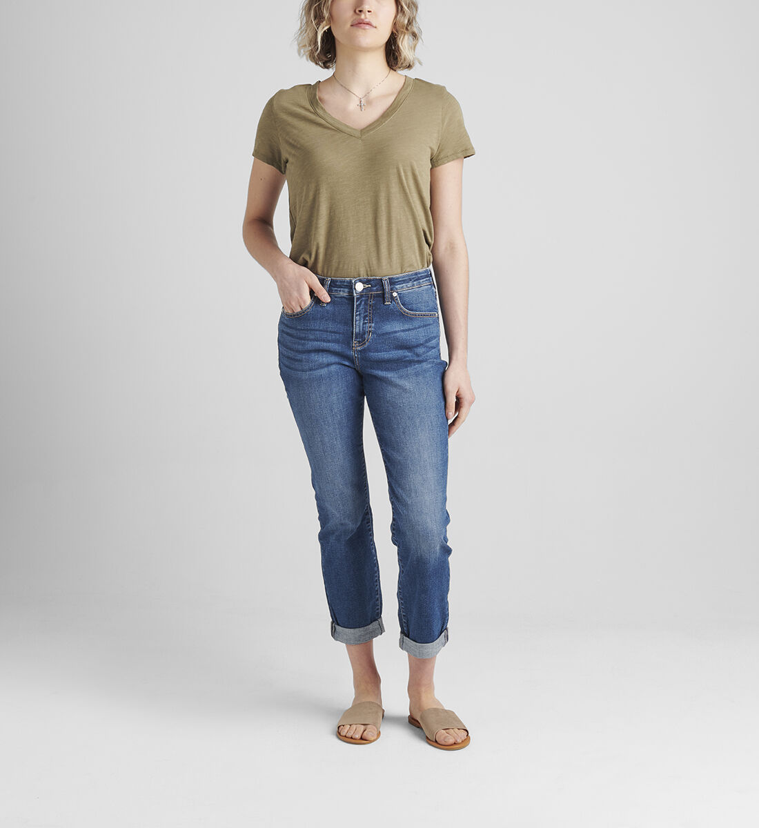 Carter Mid Rise Girlfriend Jeans Front