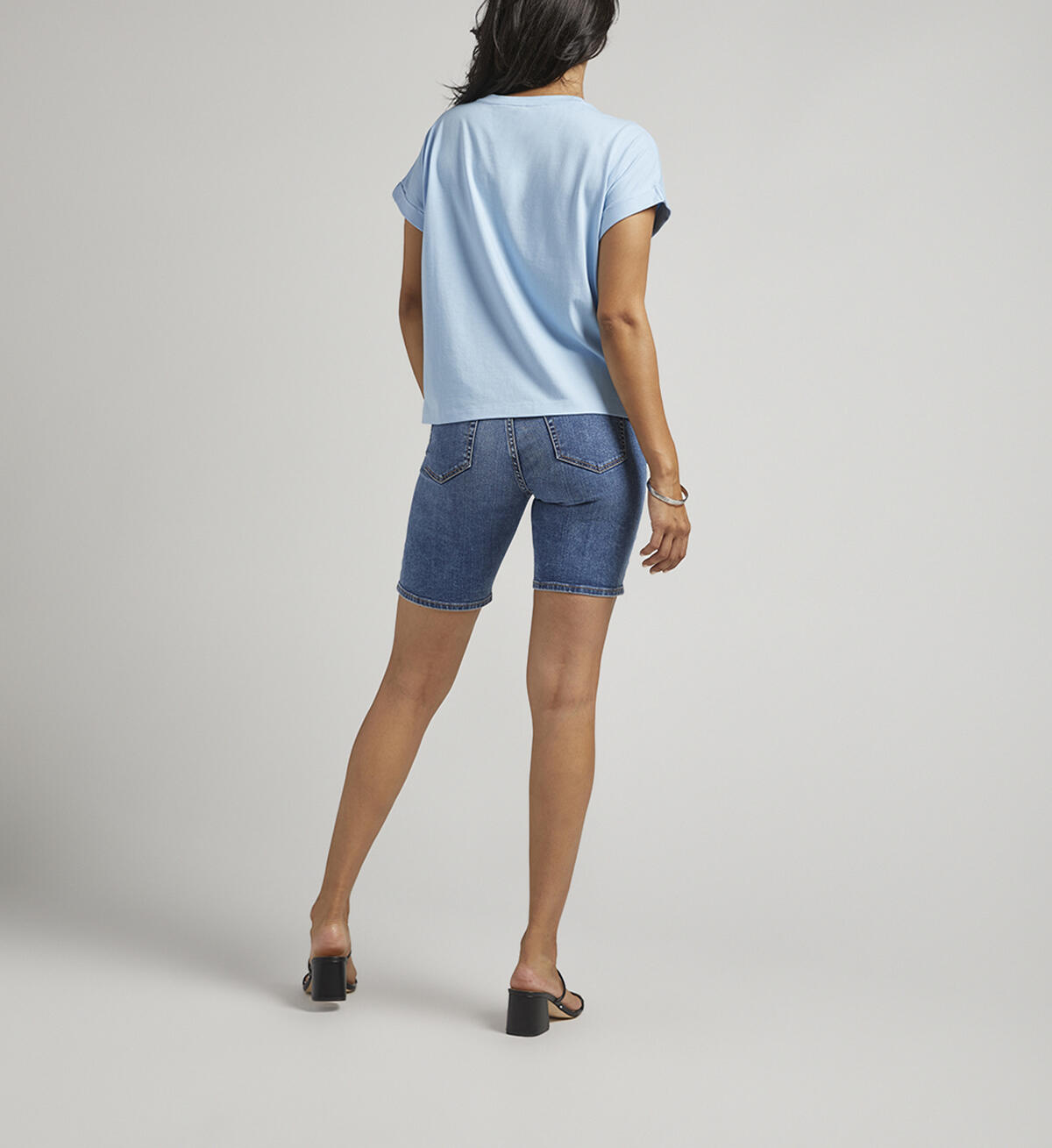 Drapey Luxe Tee, Blue, hi-res image number 3
