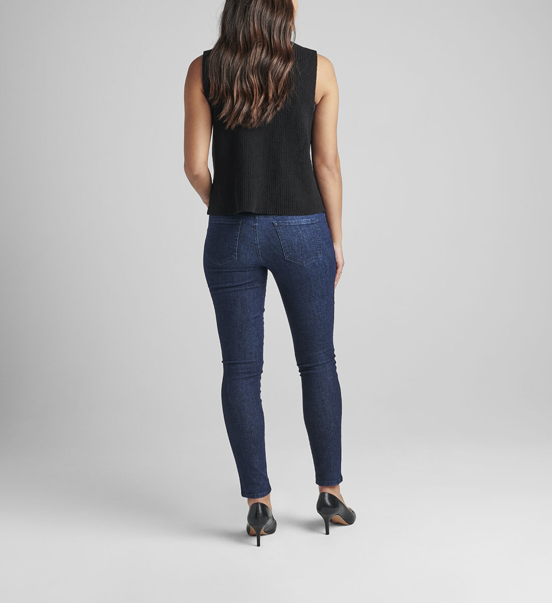 Nora Mid Rise Skinny Pull-On Jeans Petite Back