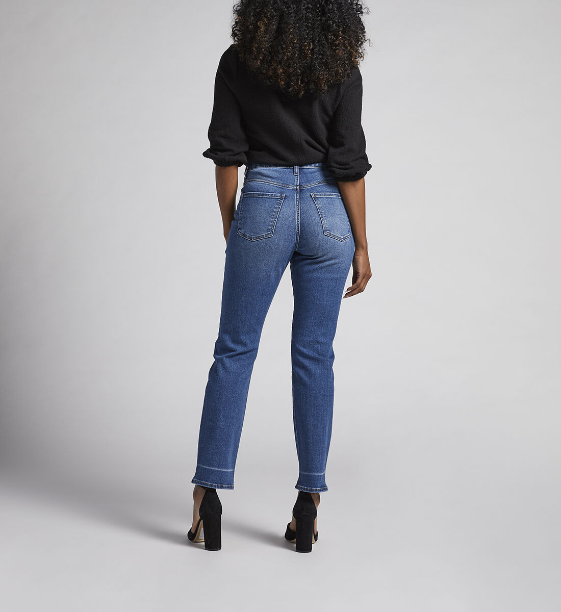 Stella 30-Inch High Rise Straight Leg Jeans Back