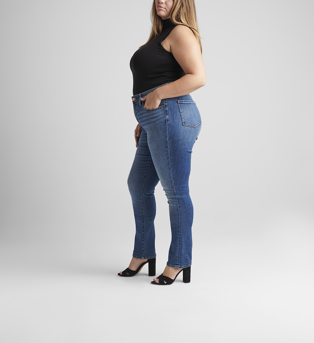 Ruby Mid Rise Straight Leg Jeans Plus Size - Jag Jeans US