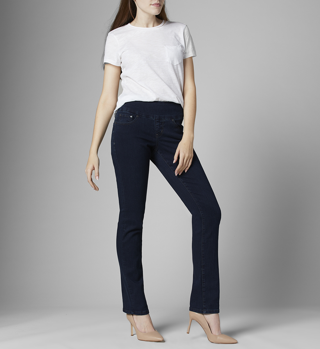 Peri Straight Leg Pull-On Jeans - Dark Indigo | JAG® Jeans USA